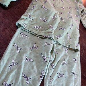 Little Me Green Zebra Print Kids Pajamas